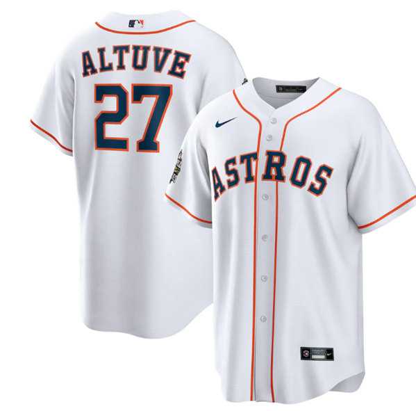 Men's Houston Astros #27 Jose Altuve White 2022 World Series Home Stitched Baseball Jersey,We sell and wholesale Men's Houston Astros #27 Jose Altuve White 2022 World Series Home Stitched Baseball Jersey on line form chian!